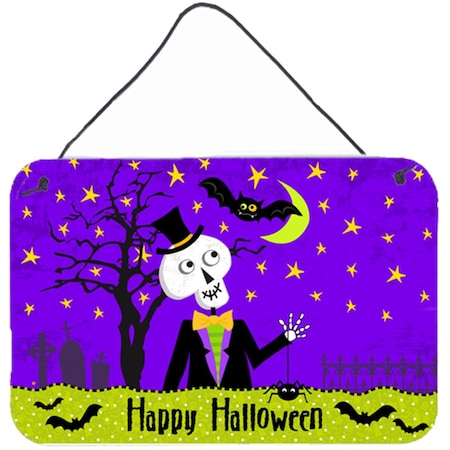 Carolines Treasures Happy Halloween Skeleton Wall or Door Hanging Prints VHA3014DS812